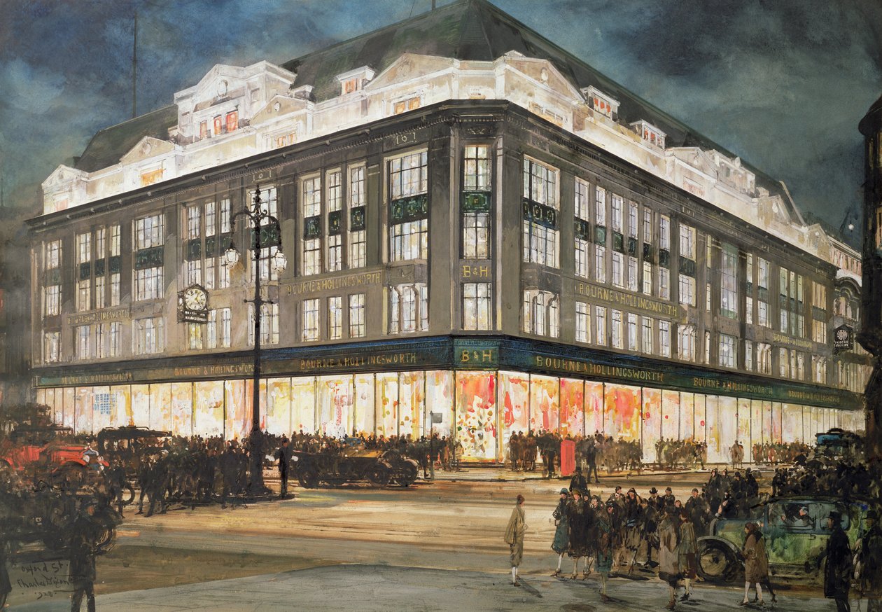 The New Building, Bourne og Hollingsworth, Oxford Street av Charles Edward Dixon