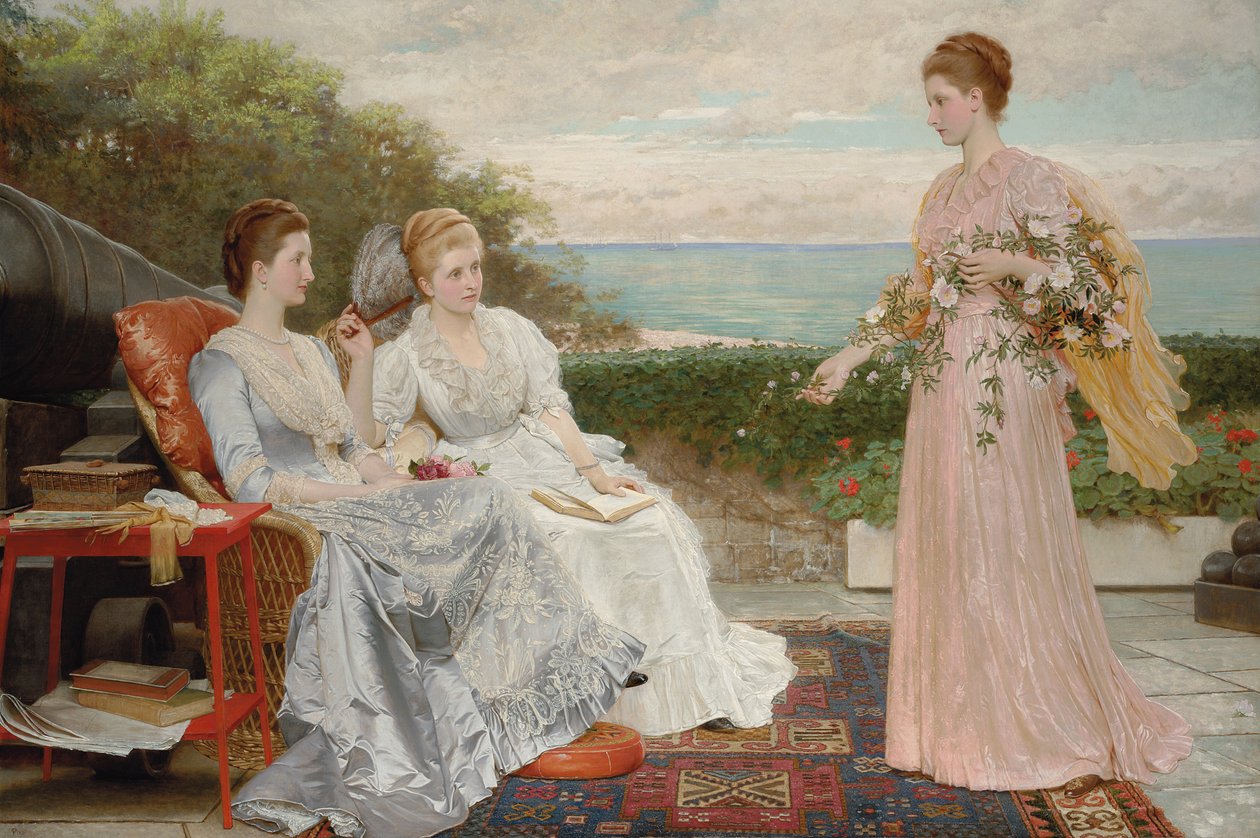 Voldene, Walmer Castle: Portretter av grevinnen Granville og damene Victoria og Mary Leveson-Gower, 1891 av Charles Edward Perugini
