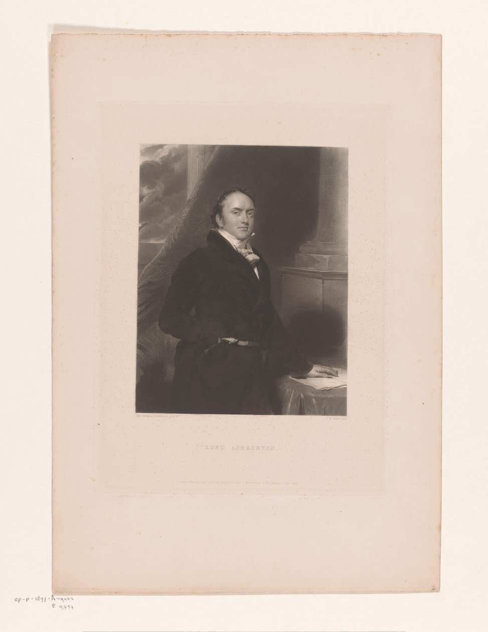 Portrett av Alexander Baring Lord Ashburton (tittel på objekt) av Charles Edward Wagstaff
