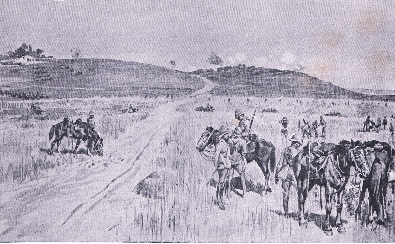 Relieffet til Vryheid, fra After Pretoria: The Guerilla War utgitt av Harmsworth Bros Limited, 1901 av Charles Edwin Fripp