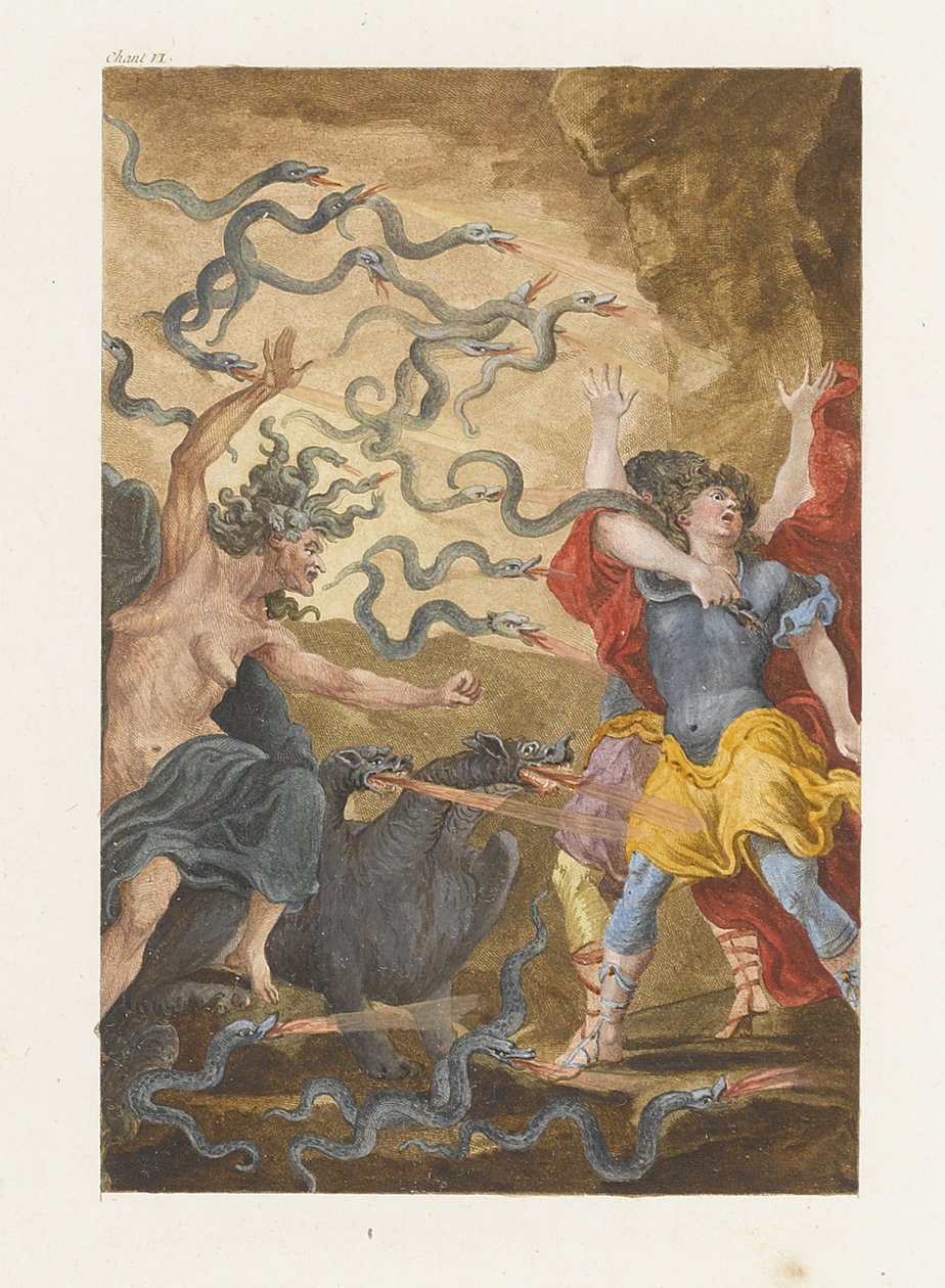 Illustrasjon til romanen The Temple of Gnidos Le Temple de Gnide av Montesquieu, 1794 av Charles Eisen