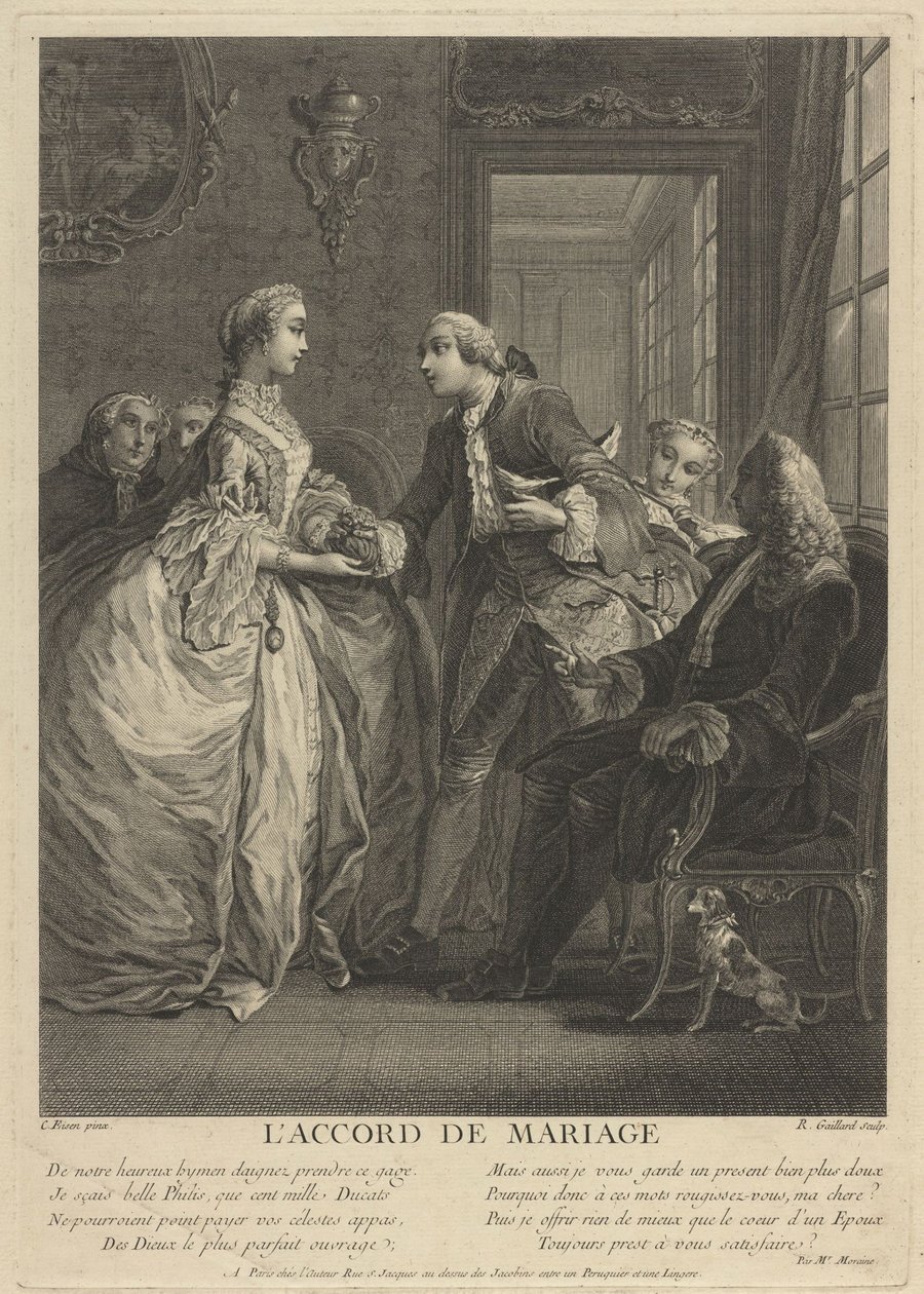 Ektepakt, 1700-tallet av Charles Eisen
