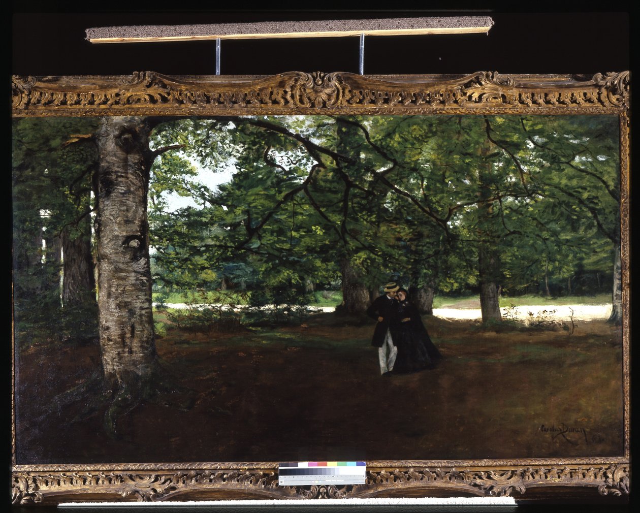 Promenade In The Woods (olje på lerret) av Charles Emile Auguste Carolus Duran