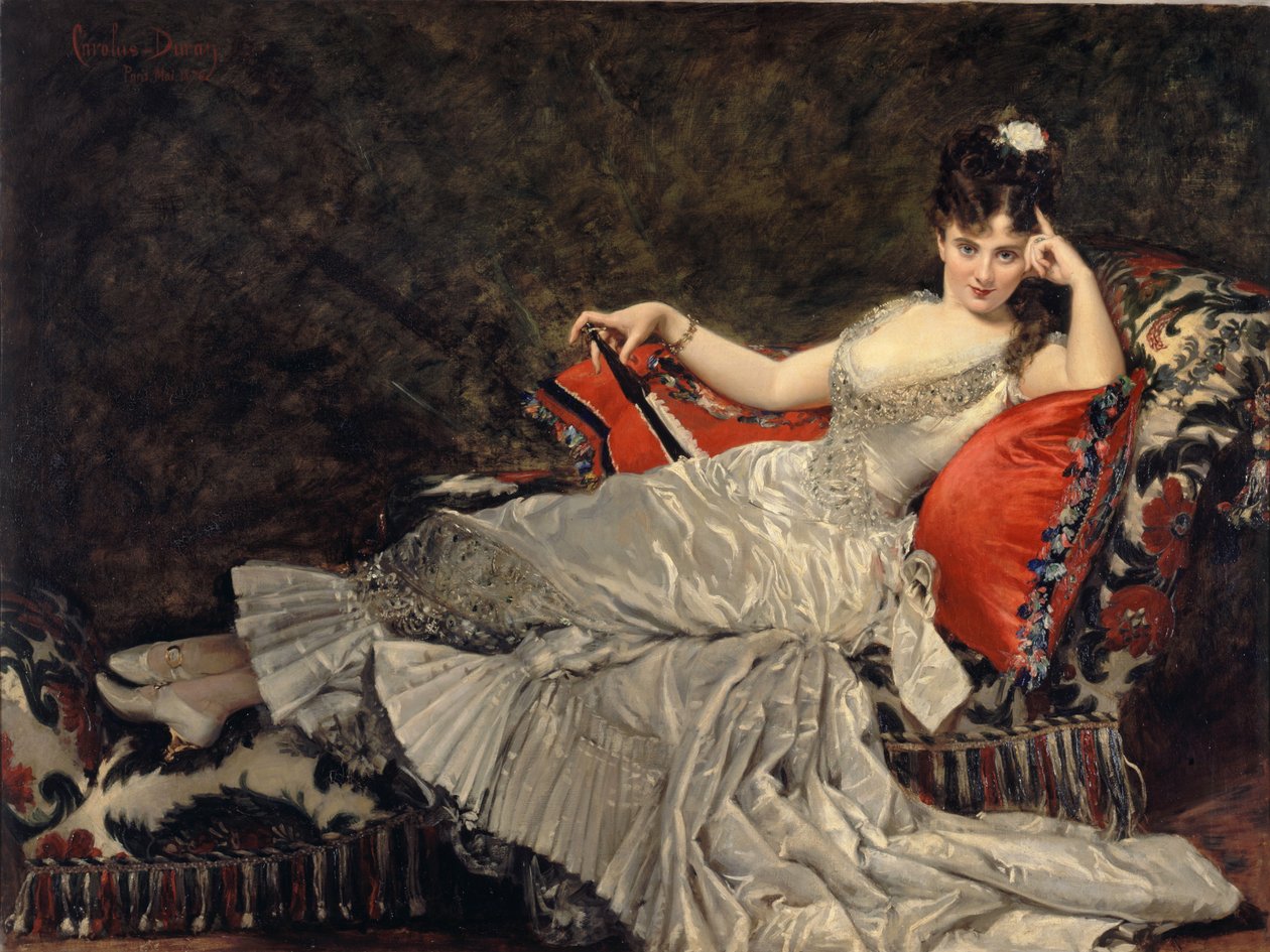 Portrett av Mademoiselle de Lancey av Charles Emile Auguste Carolus Duran