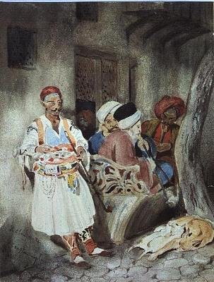 En smug i Konstantinopel (wc på papir) av Charles Emile Callande de Champmartin