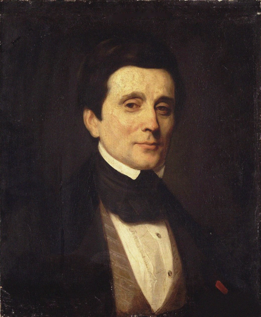 Portrett av Emile Deschamps (1791-1871) av Callande de Champmartin, Charles-Emile (1797-1883). Fargelitografi, , Privat samling av Charles Emile Callande de Champmartin