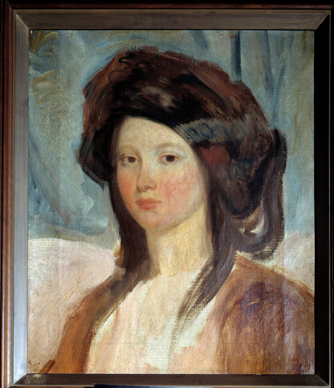 Portrett av Juliette Drouet (1806-1883), skuespillerinne og elskerinne til Victor Hugo Maleri av Charles Emile Champmartin (1797-1883) Paris fra 1800-tallet, hjem Victor Hugo av Charles Emile Callande de Champmartin
