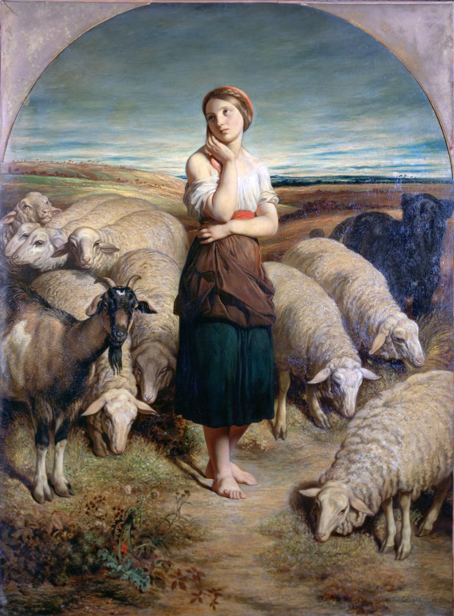 Saint Genevieve, C1810-1880 av Charles Emile Callande de Champmartin