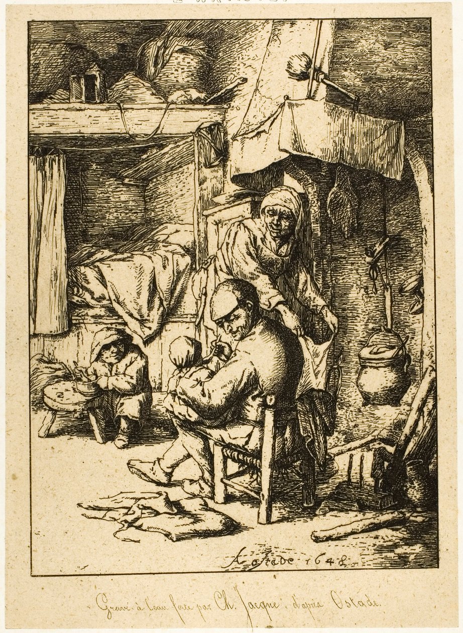 En far og hans familie av Charles Emile Jacque