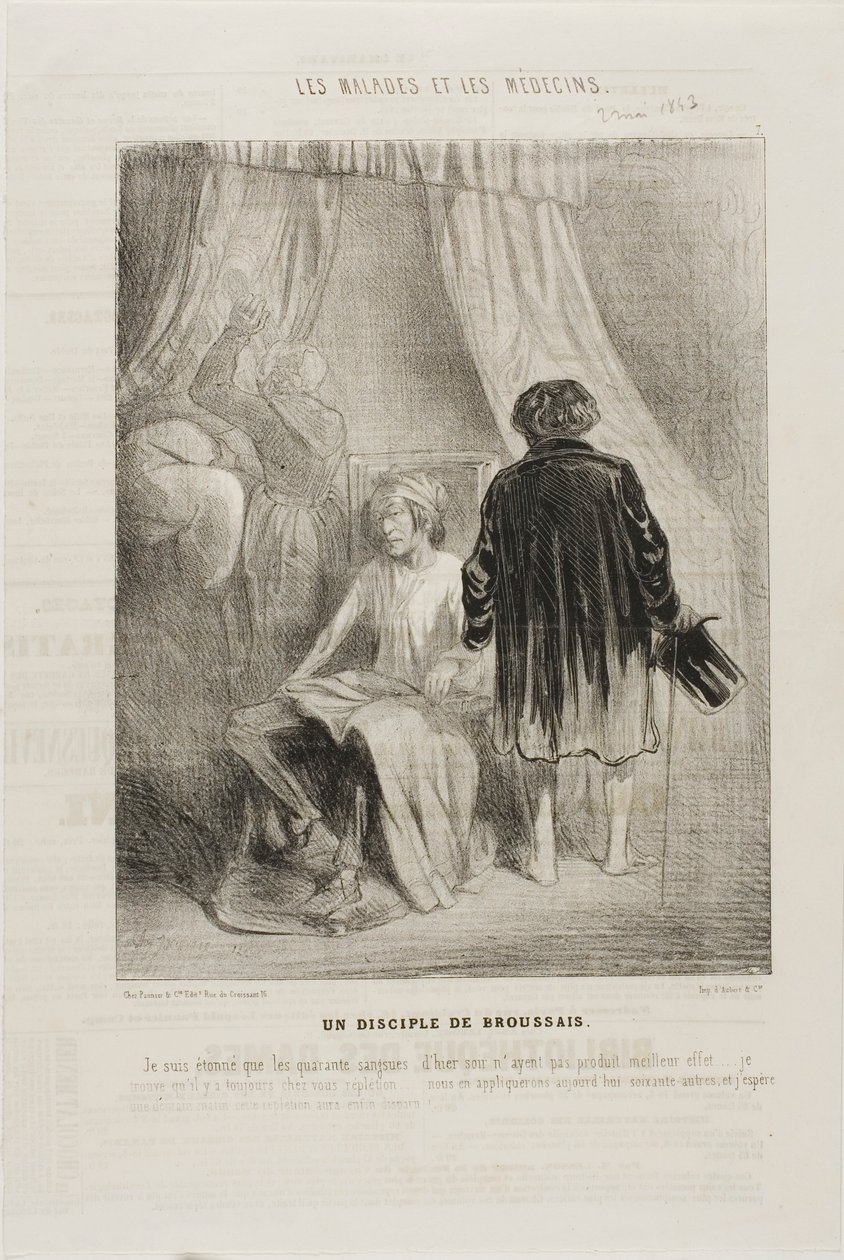 En tilhenger av Broussais (plate 7) av Charles Emile Jacque