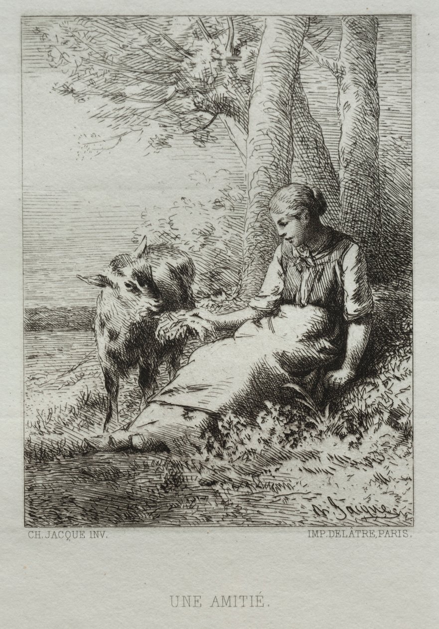 Kjærlighet. av Charles Emile Jacque