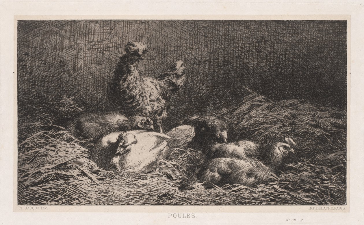 Kyllinger av Charles Emile Jacque