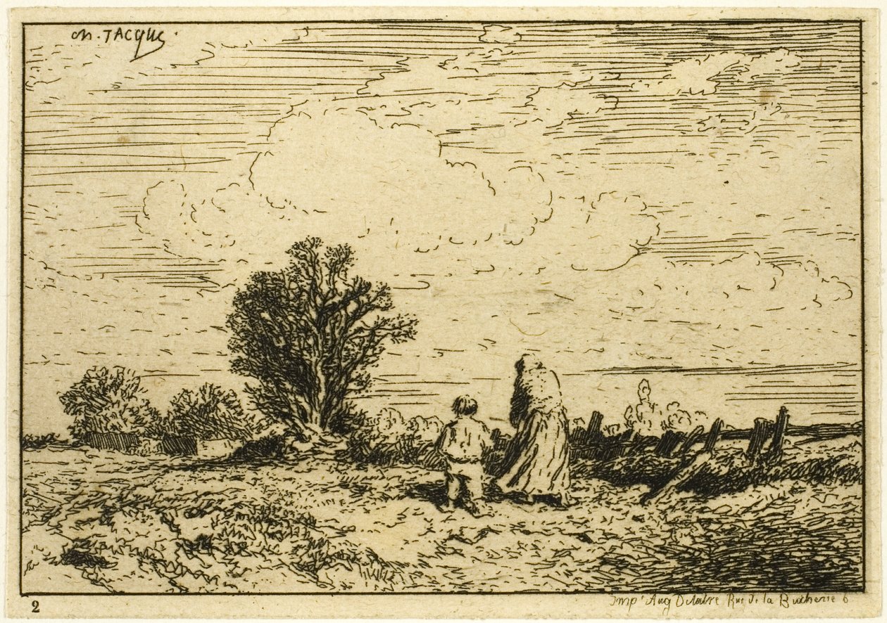 Krysser engen av Charles Emile Jacque