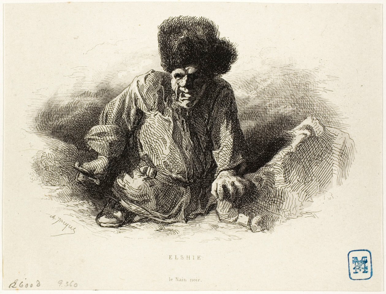 Elshie, den svarte dvergen av Charles Emile Jacque