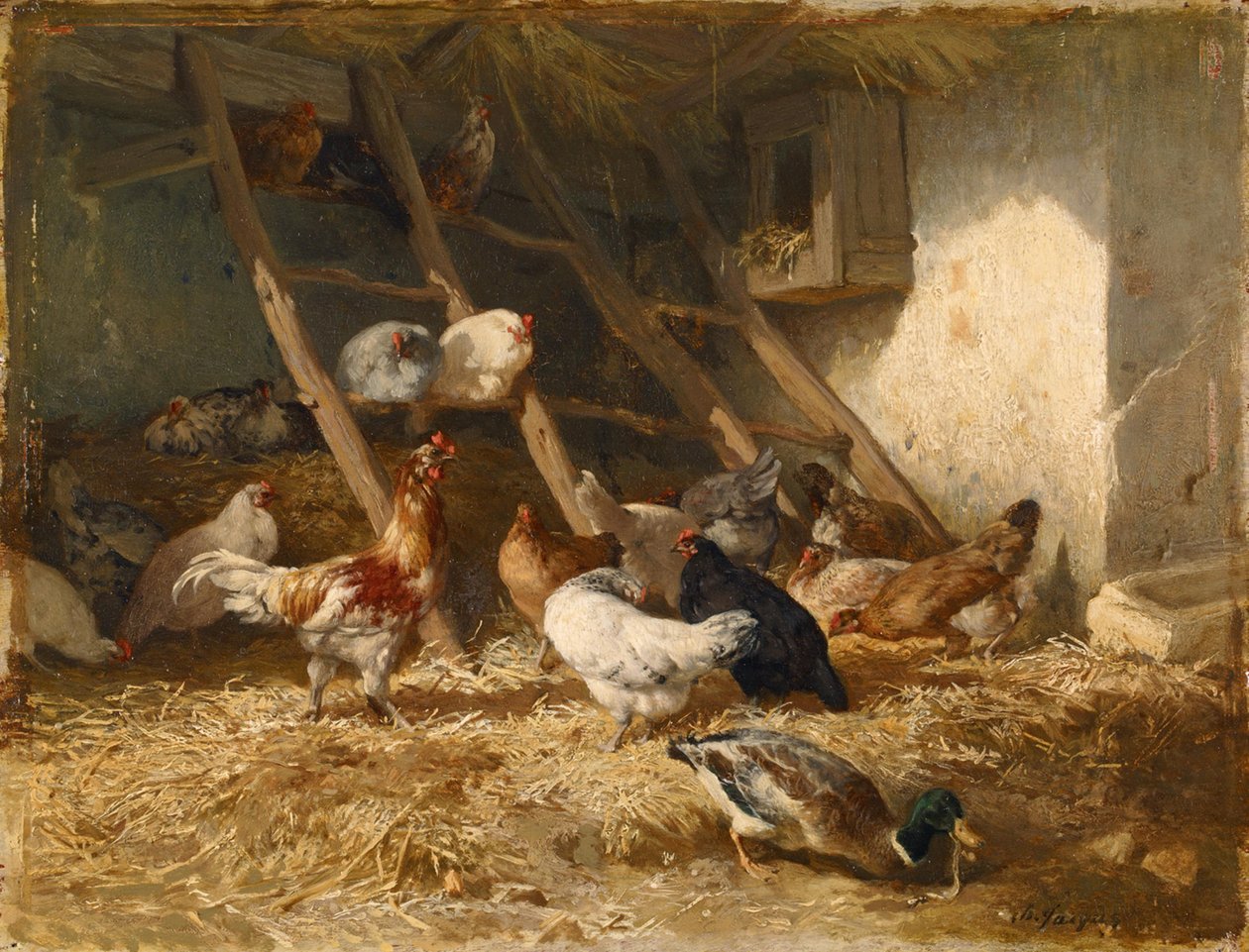 Høns av Charles Emile Jacque