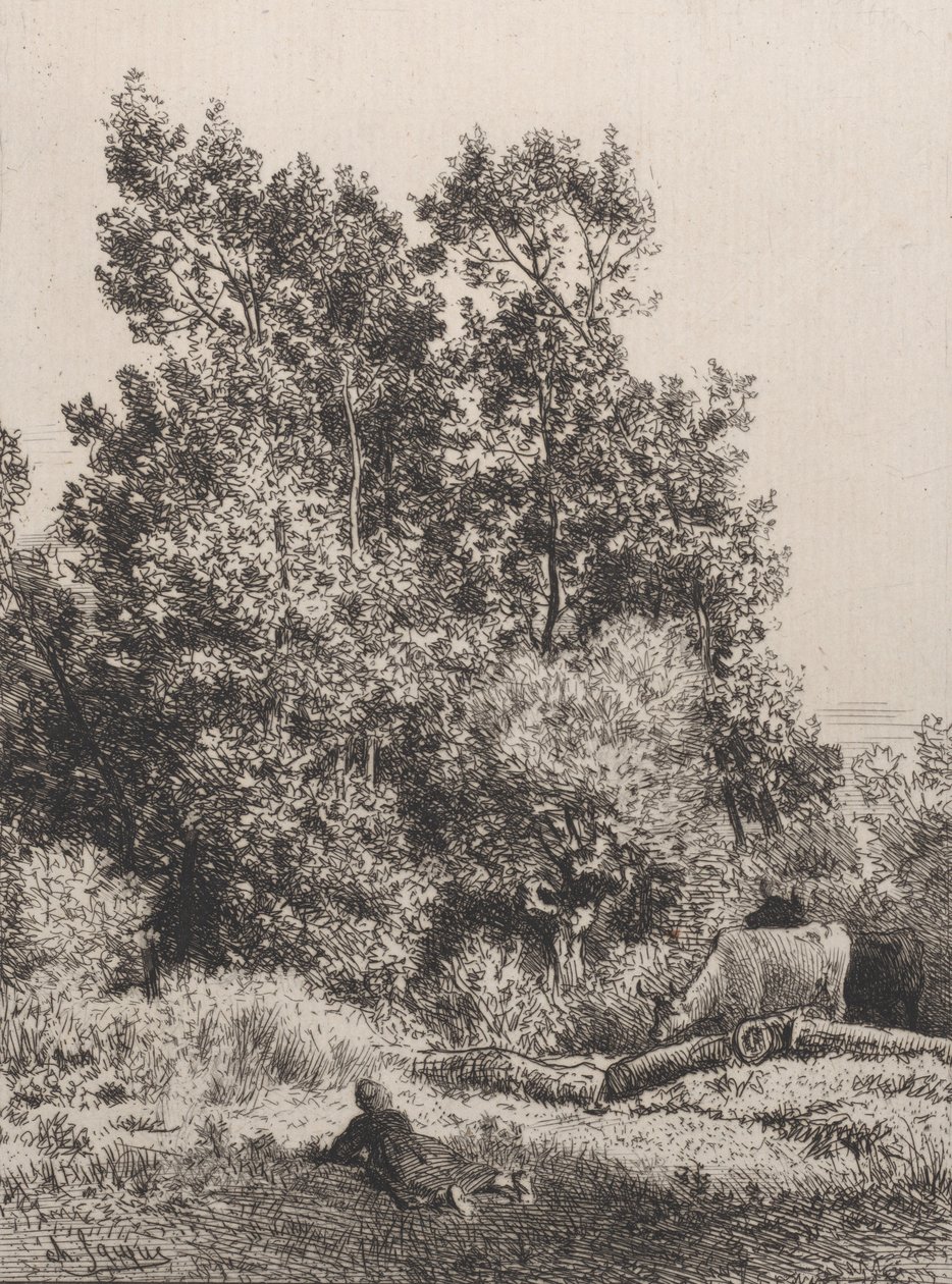 Landskap, 1864. av Charles Emile Jacque