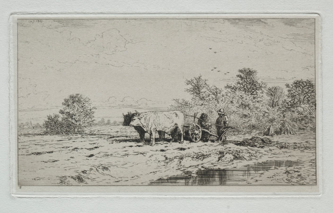Landskap, Arbeidere, 1845. av Charles Emile Jacque