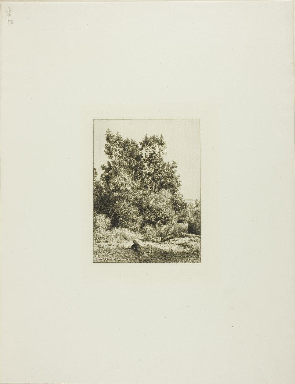 Landskap med Cowherd av Charles Emile Jacque