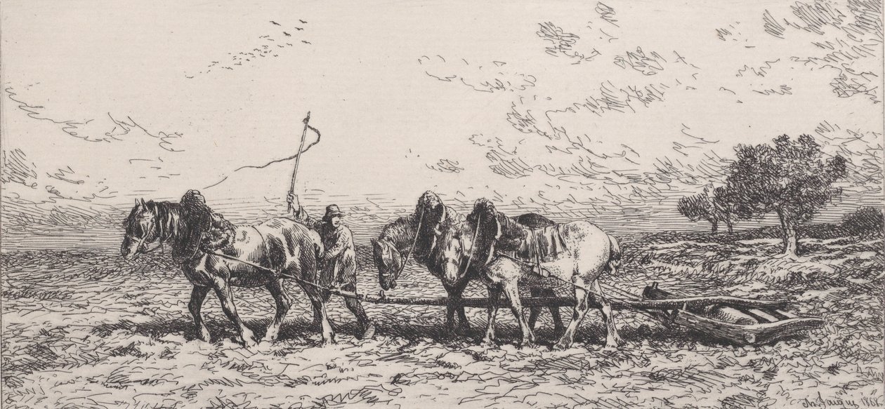 The Roller, 1868. av Charles Emile Jacque