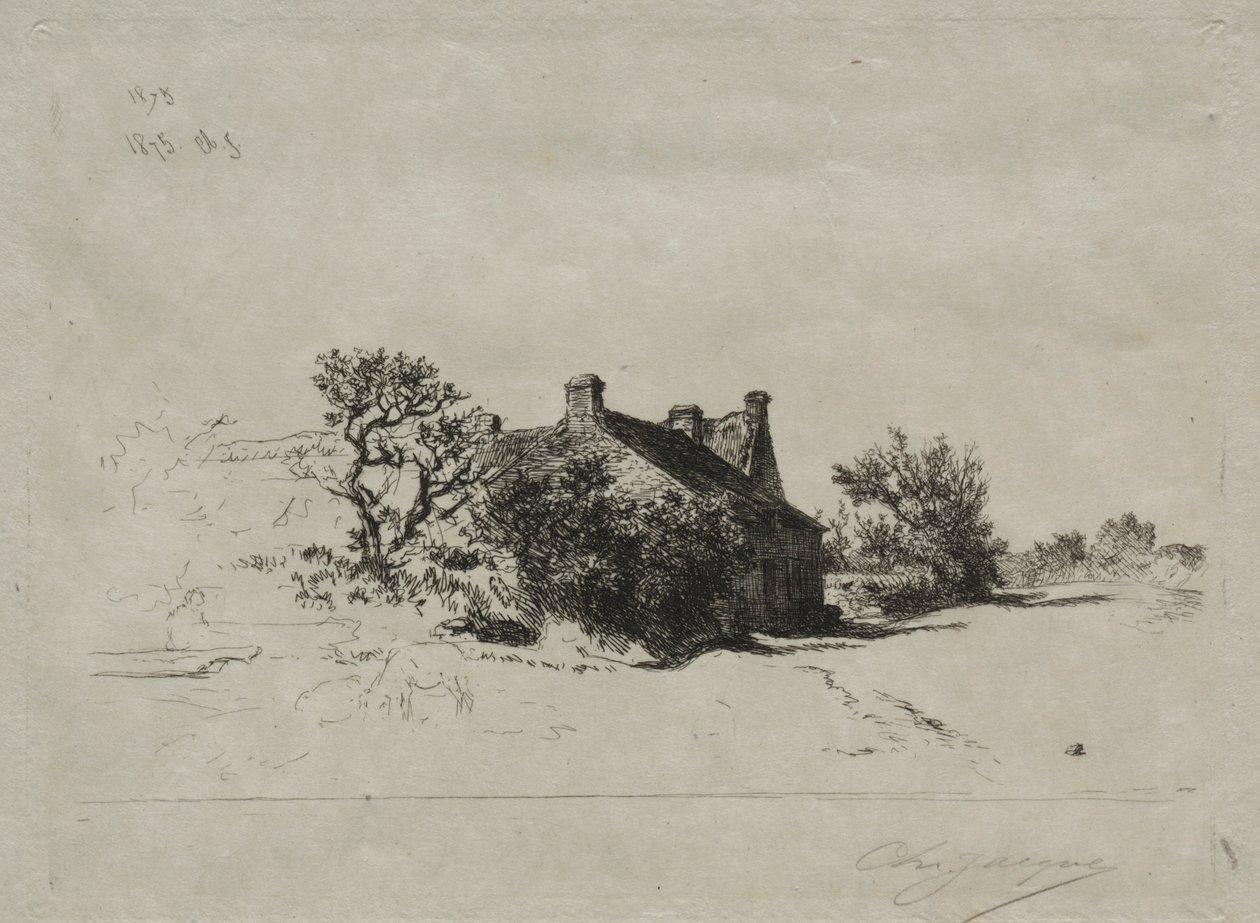 De små Kercassier-husene, 1875. av Charles Emile Jacque