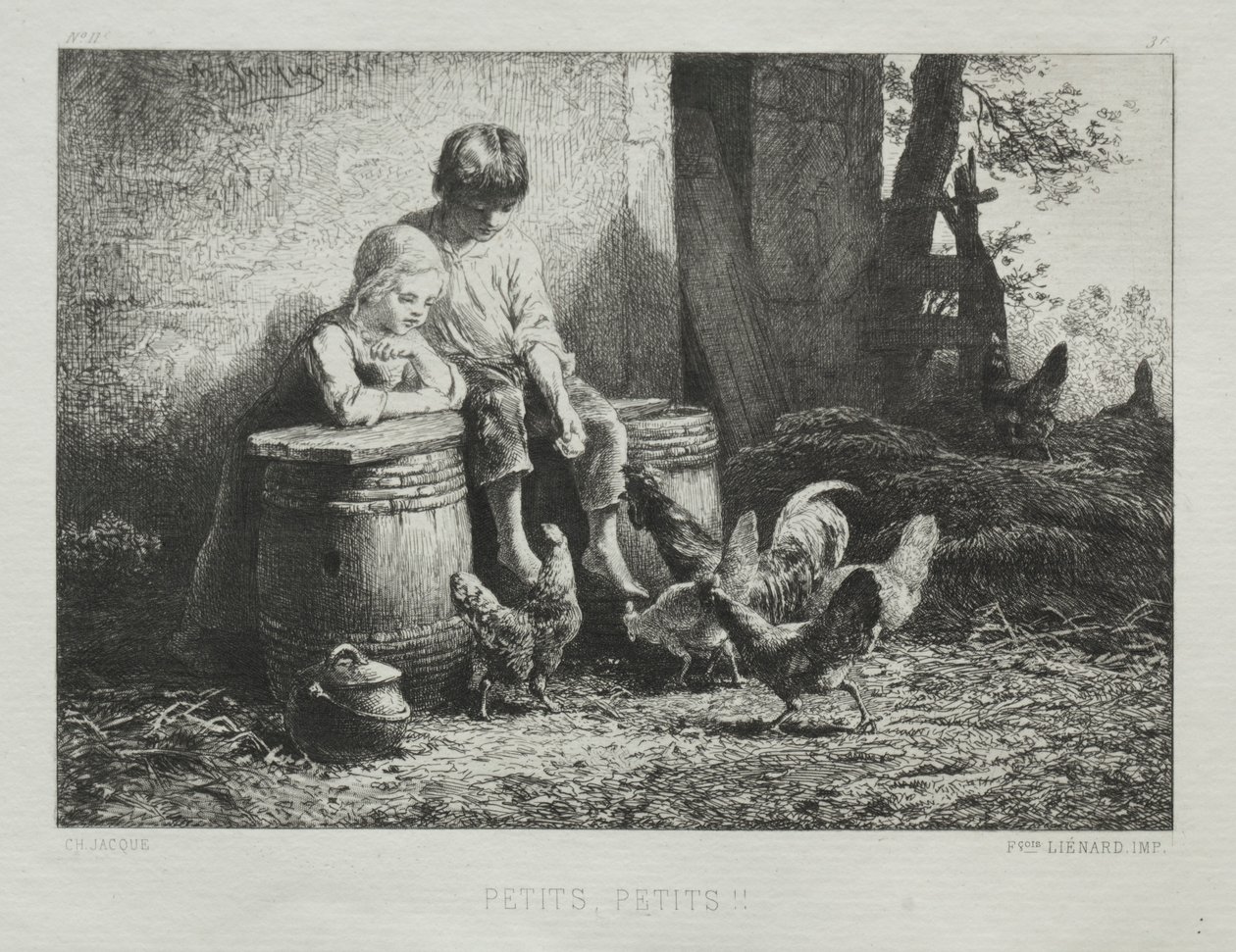 Liten, liten. av Charles Emile Jacque