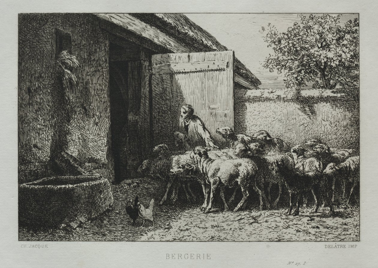 Sauefjøs av Charles Emile Jacque