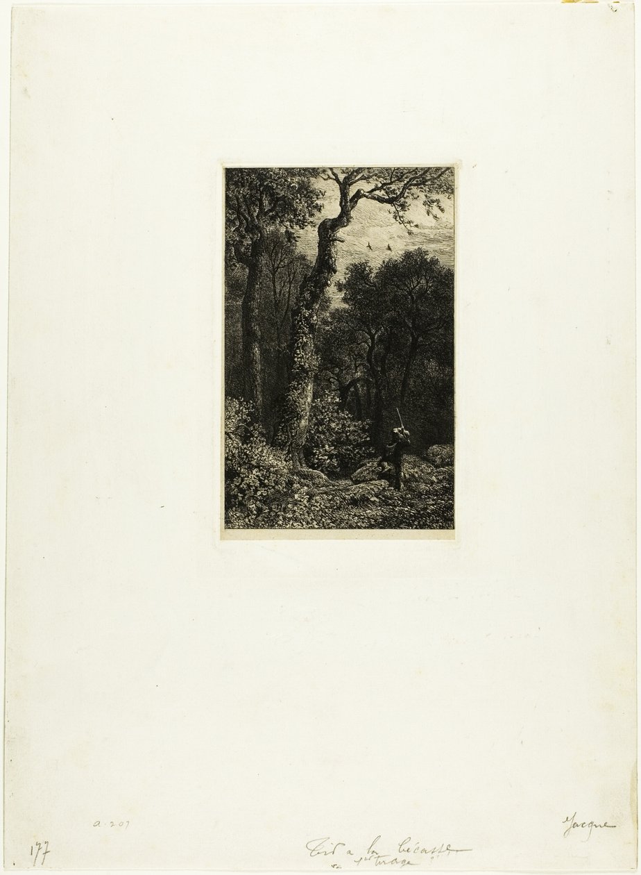 Skyting Woodcock av Charles Emile Jacque
