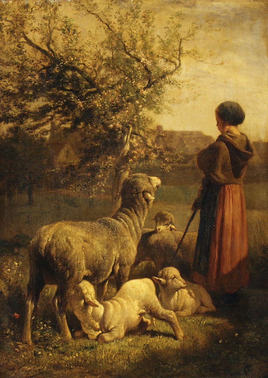 Våren. av Charles Emile Jacque