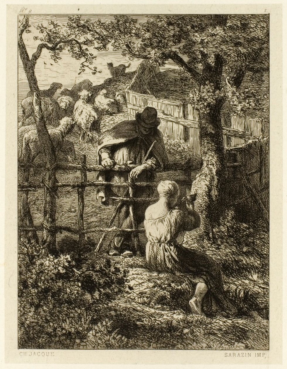 Sommer av Charles Emile Jacque