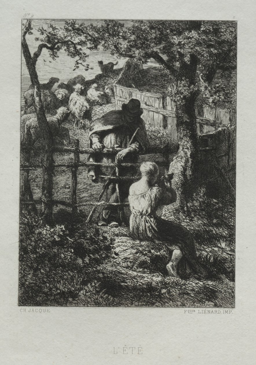 Sommerdag. av Charles Emile Jacque