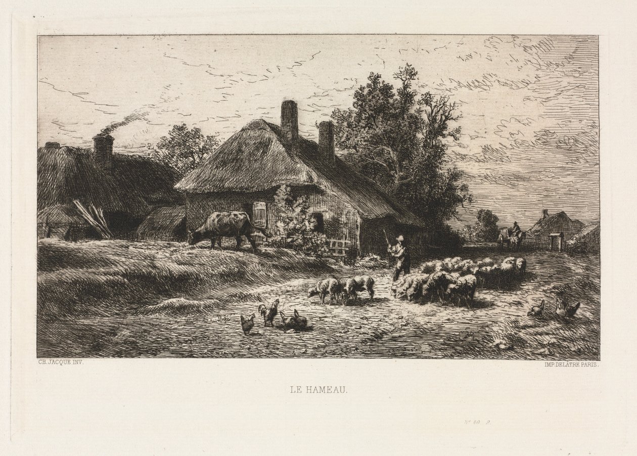 Hamlet. av Charles Emile Jacque