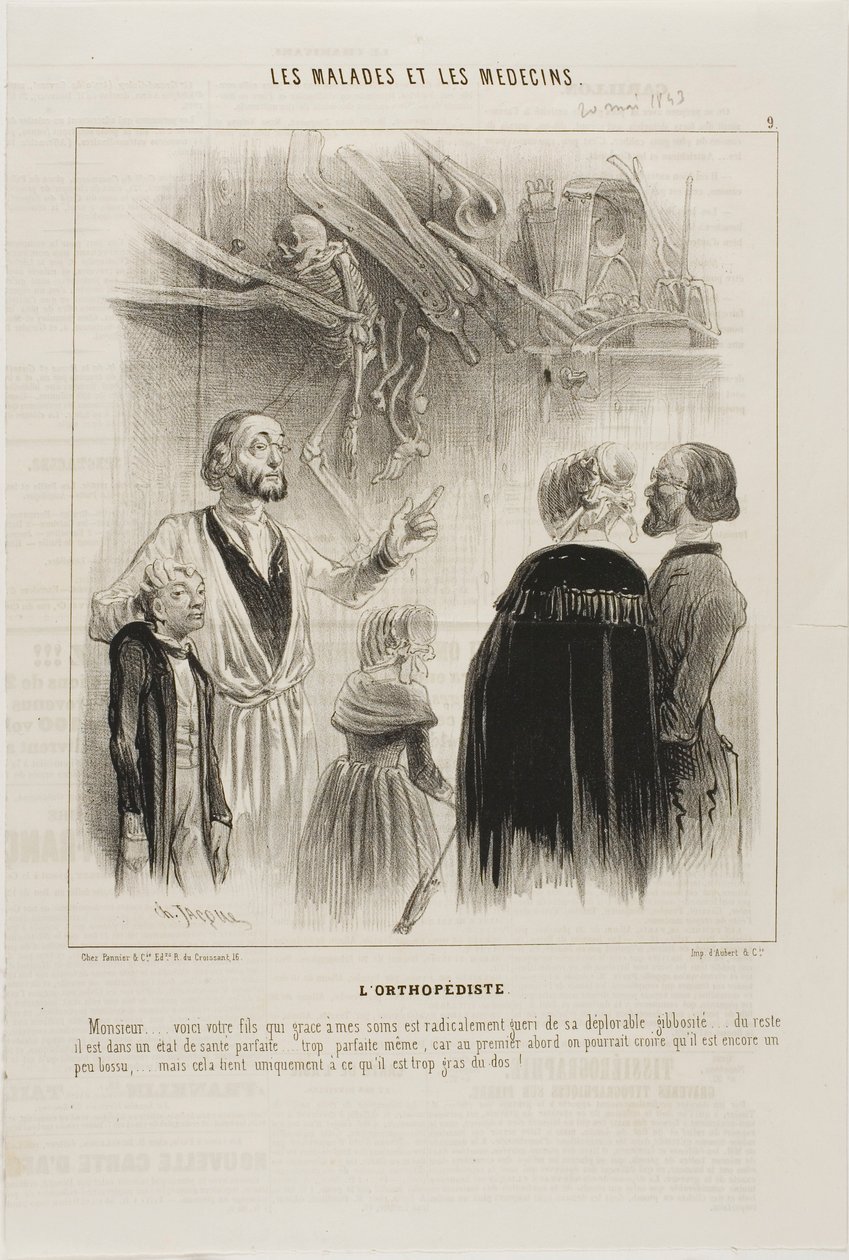 Ortopeden (plate 9) av Charles Emile Jacque