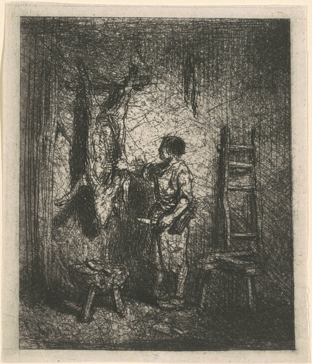Griseslakteren av Charles Emile Jacque