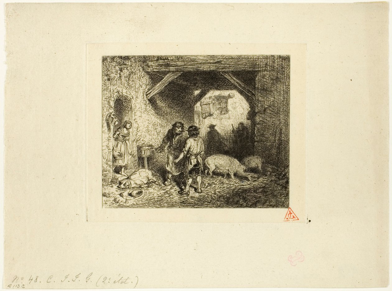Griseslakterene av Charles Emile Jacque