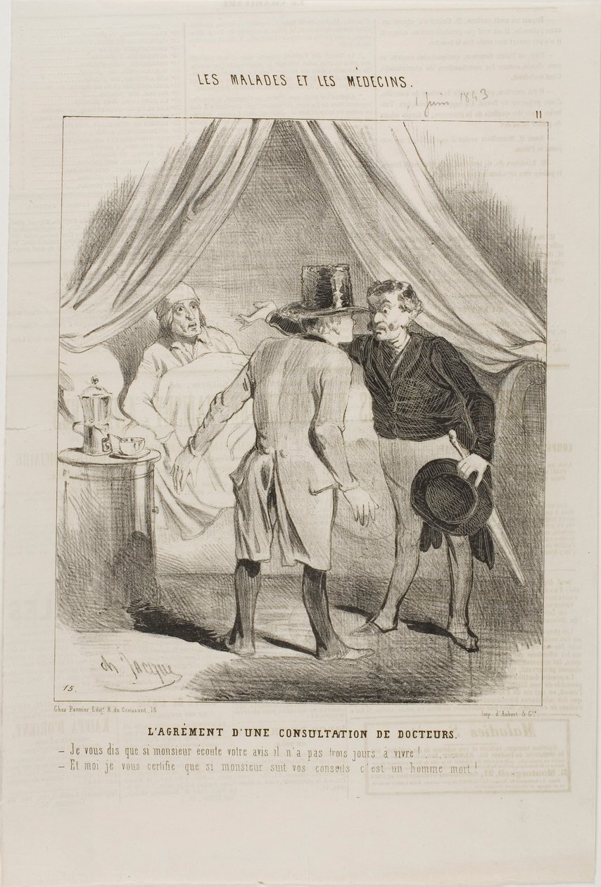 Gleden ved en legekonsultasjon (plate 11) av Charles Emile Jacque