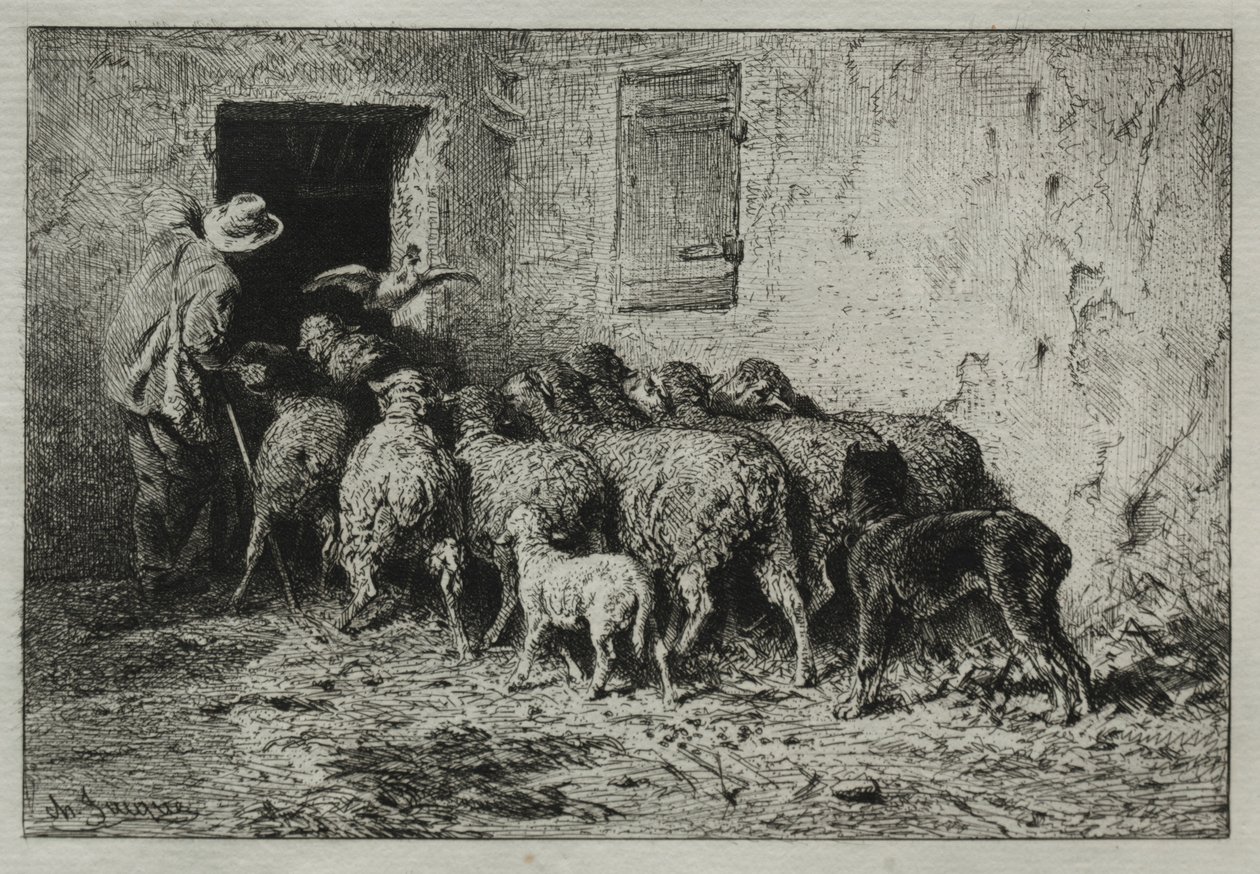 Tilbakekomsten, 1864. av Charles Emile Jacque