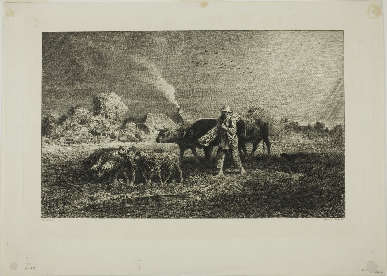 Stormen av Charles Emile Jacque