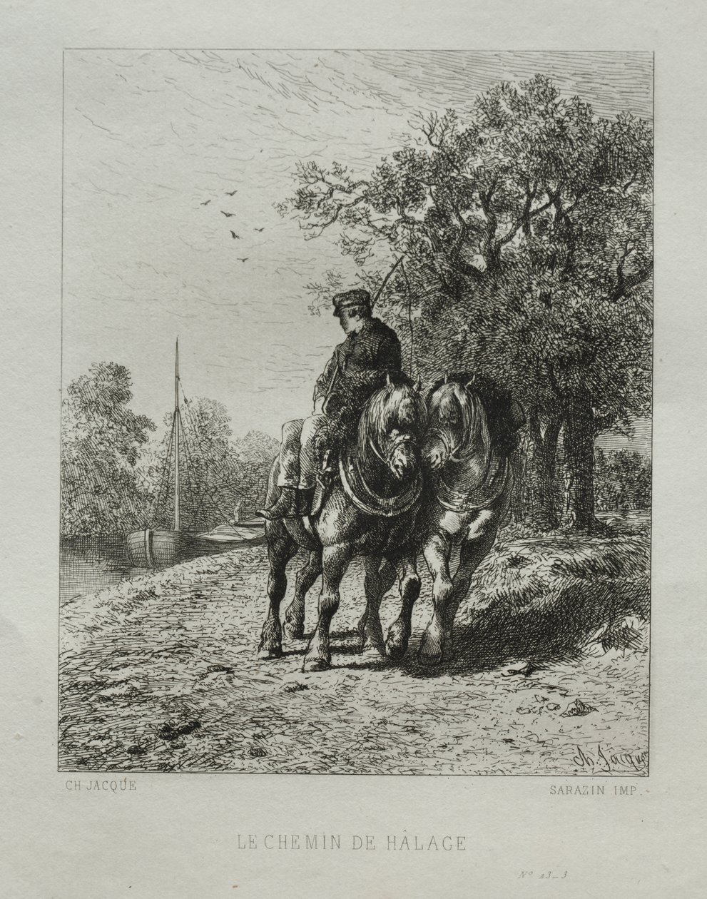 Slepebanen av Charles Emile Jacque
