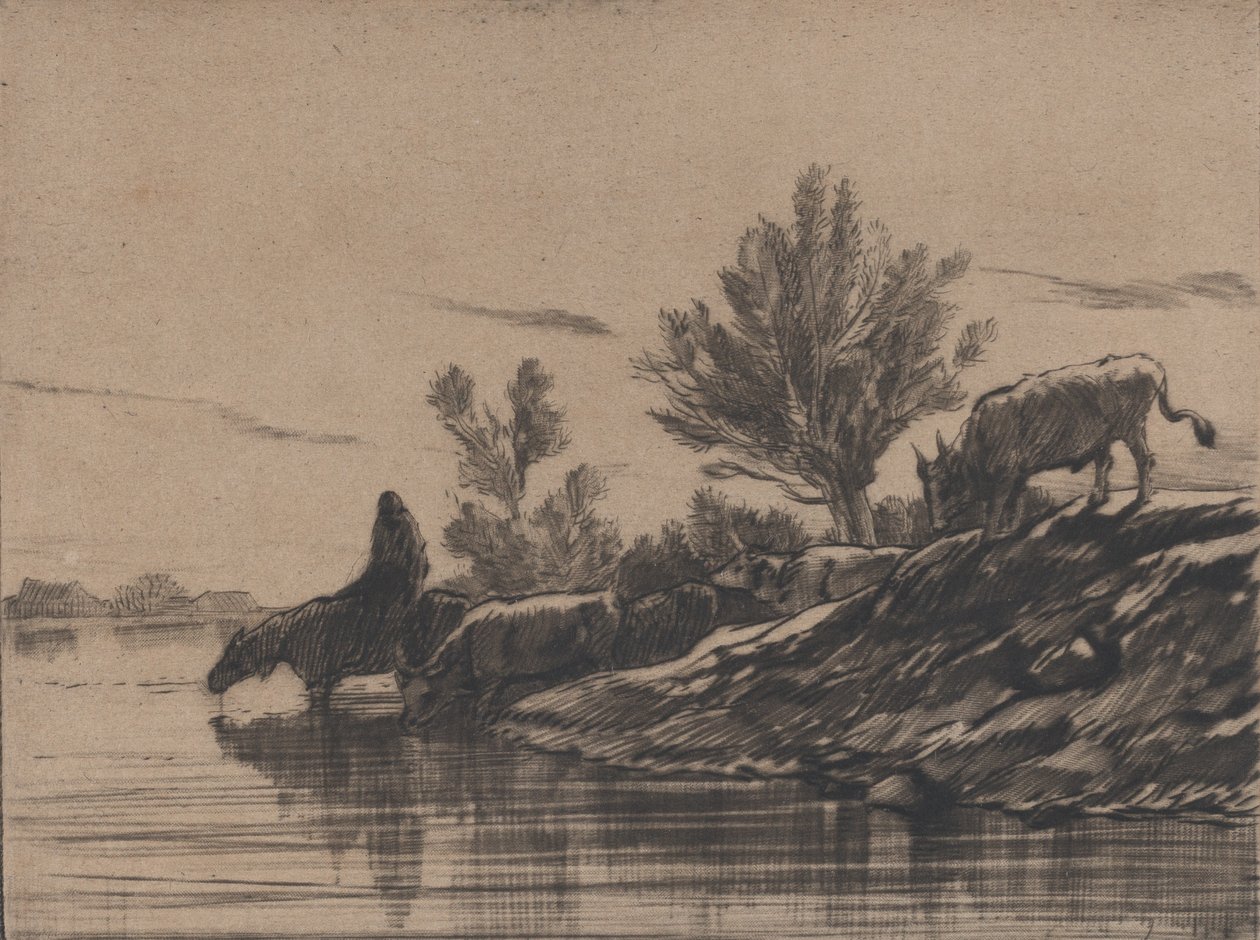Vannhullet, 1848. av Charles Emile Jacque