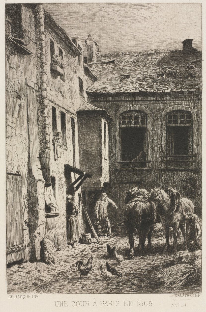 En domstol i Paris, 1865. av Charles Emile Jacque