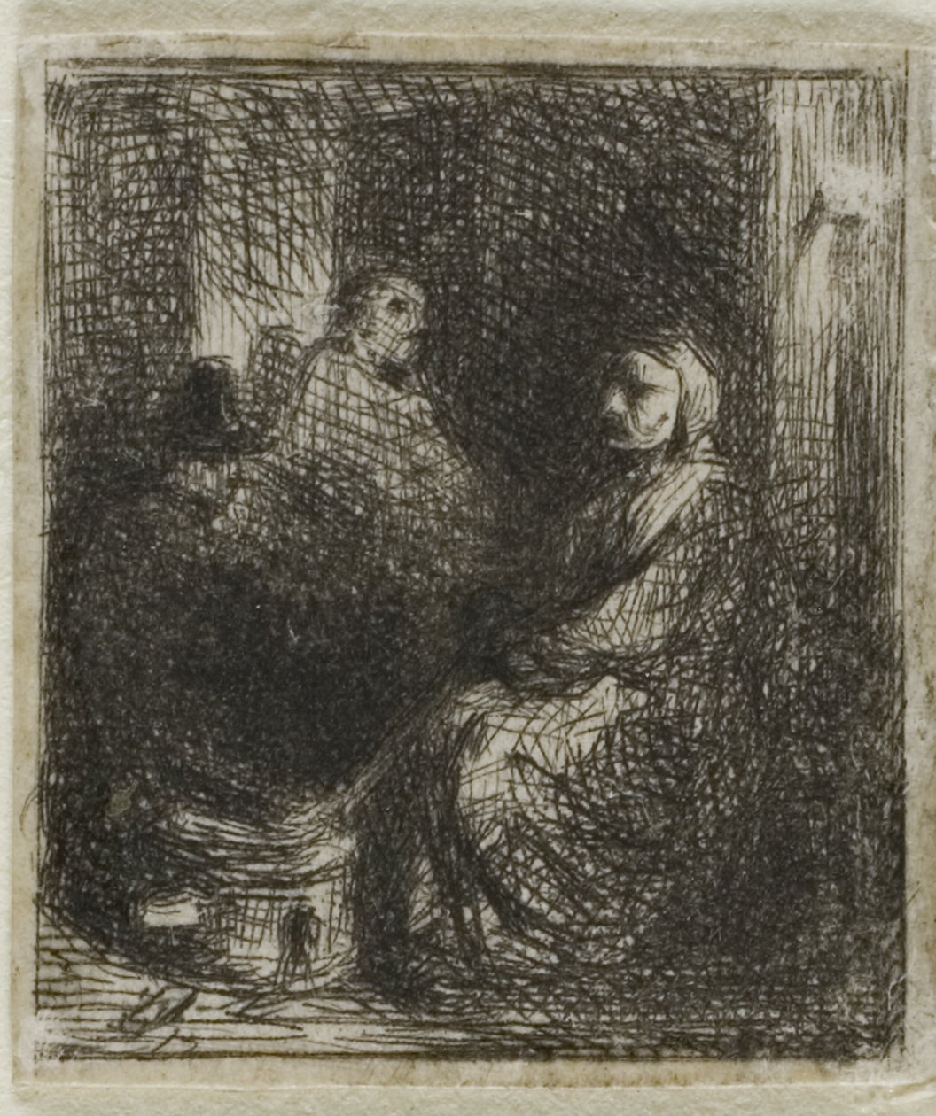 Kvinne som selger stekt mat av Charles Emile Jacque