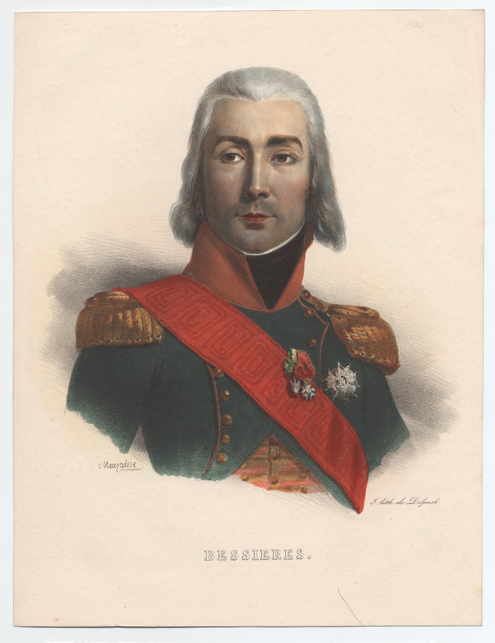 Portrett av Jean-Baptiste Bessieres 1768-1813, marskalk av Frankrike, 1835 av Charles Emile Mauraisse