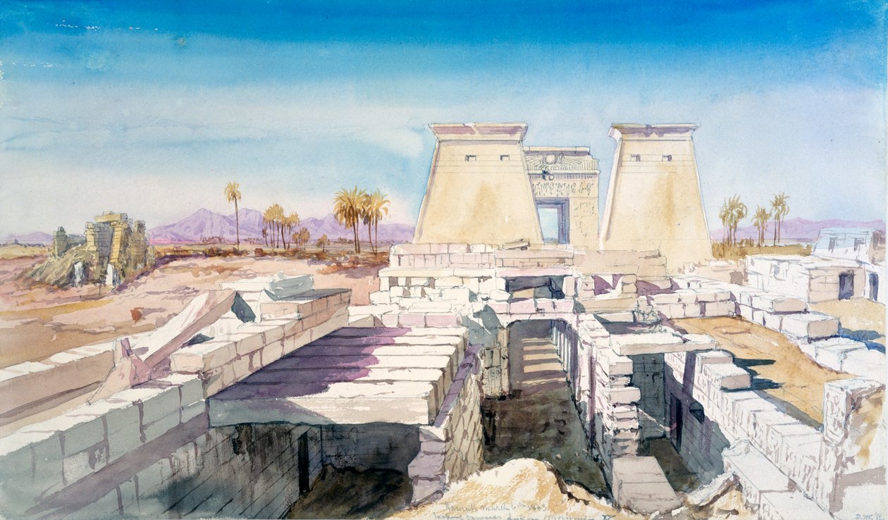 Karnak, Egypt, 1863 av Charles Émile de Tournemine