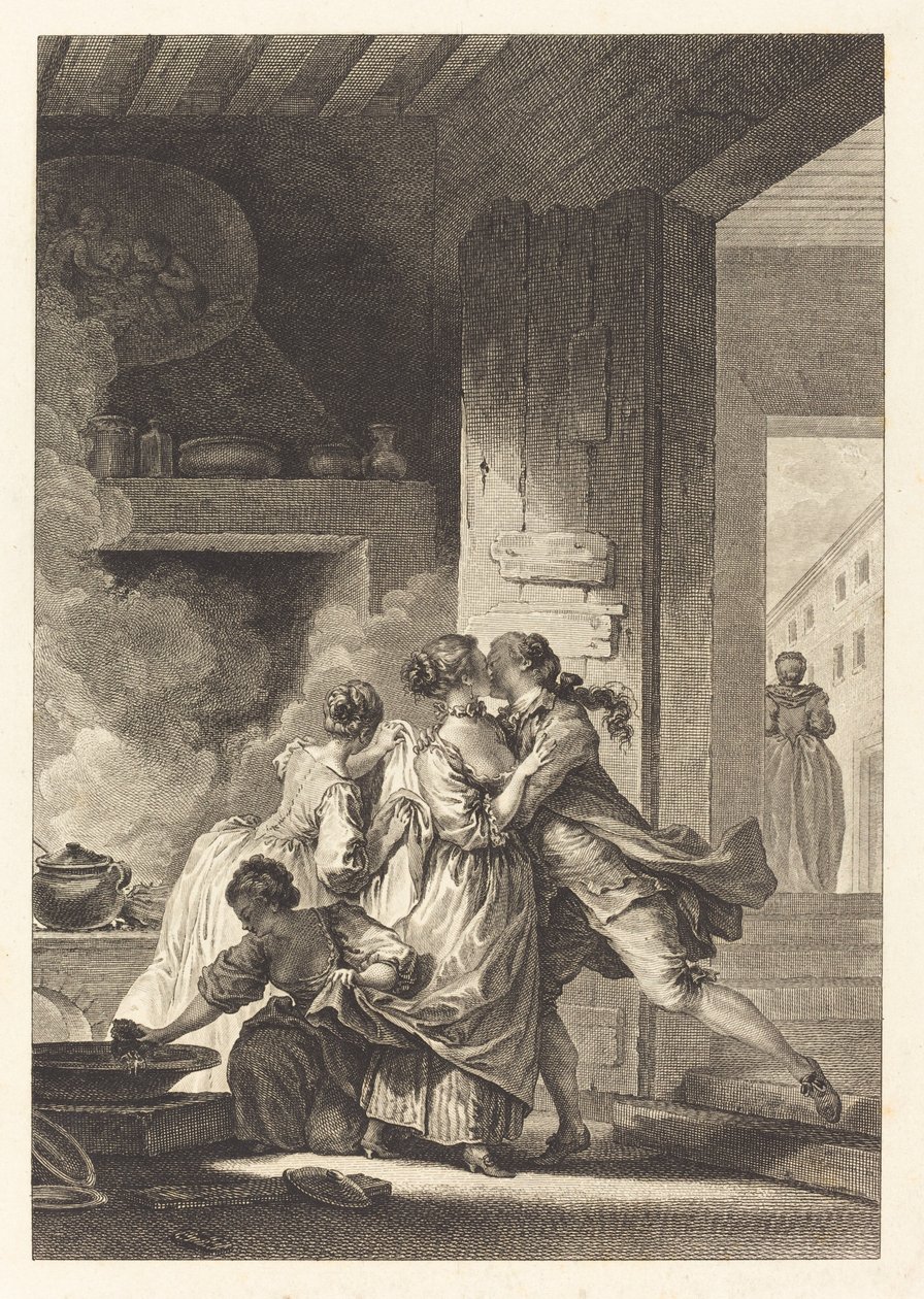 Vi tenker aldri på alt av Charles Emmanuel Patas after Jean Honoré Fragonard