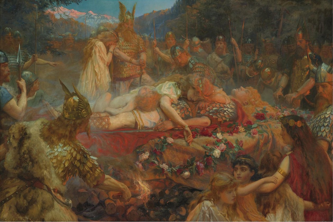 Død av en vikingkriger, 1909 av Charles Ernest Butler