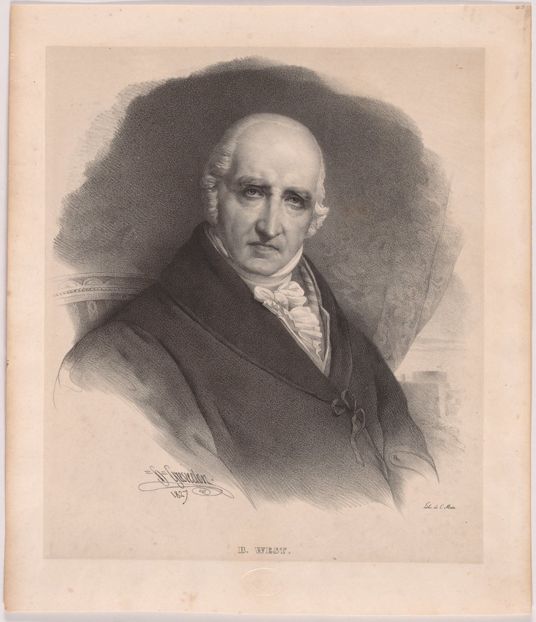Benjamin West av Charles Etienne Pierre Motte