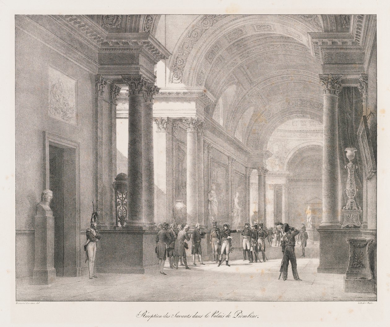 Inn i Berlin, tidlig på 1800-tallet (litho) av Charles Etienne Pierre Motte