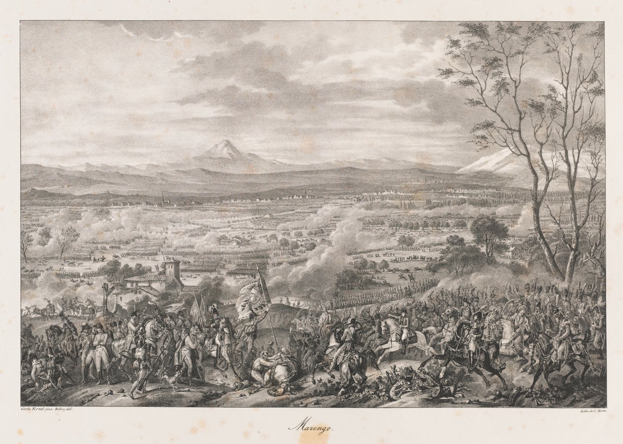 Maringo, tidlig på 1800-tallet (litho) av Charles Etienne Pierre Motte