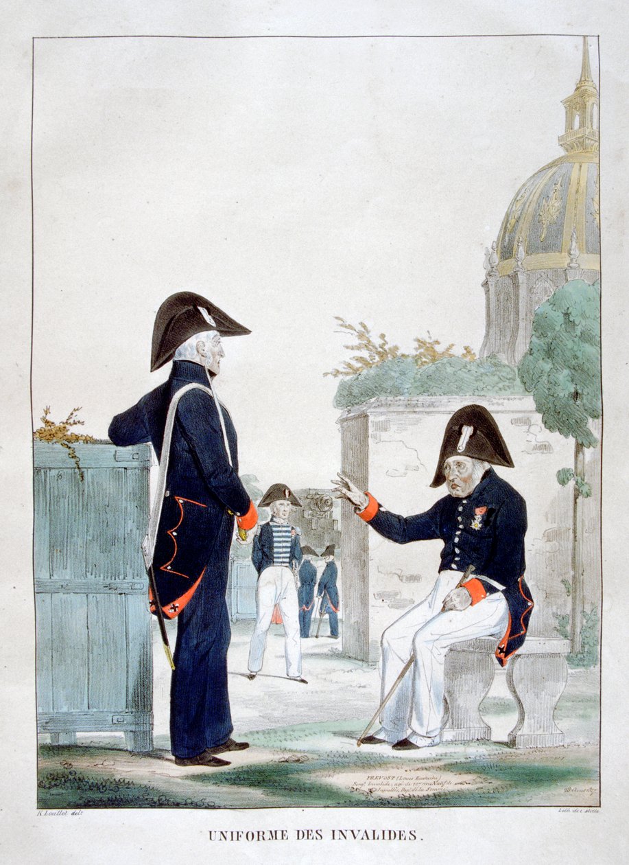 Uniform of the Invalides, Frankrike, 1823 av Charles Etienne Pierre Motte