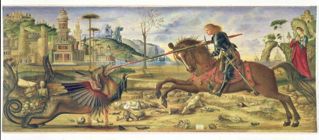 Etter Carpaccio - St George And The Dragon, 1885 av Charles Fairfax Murray